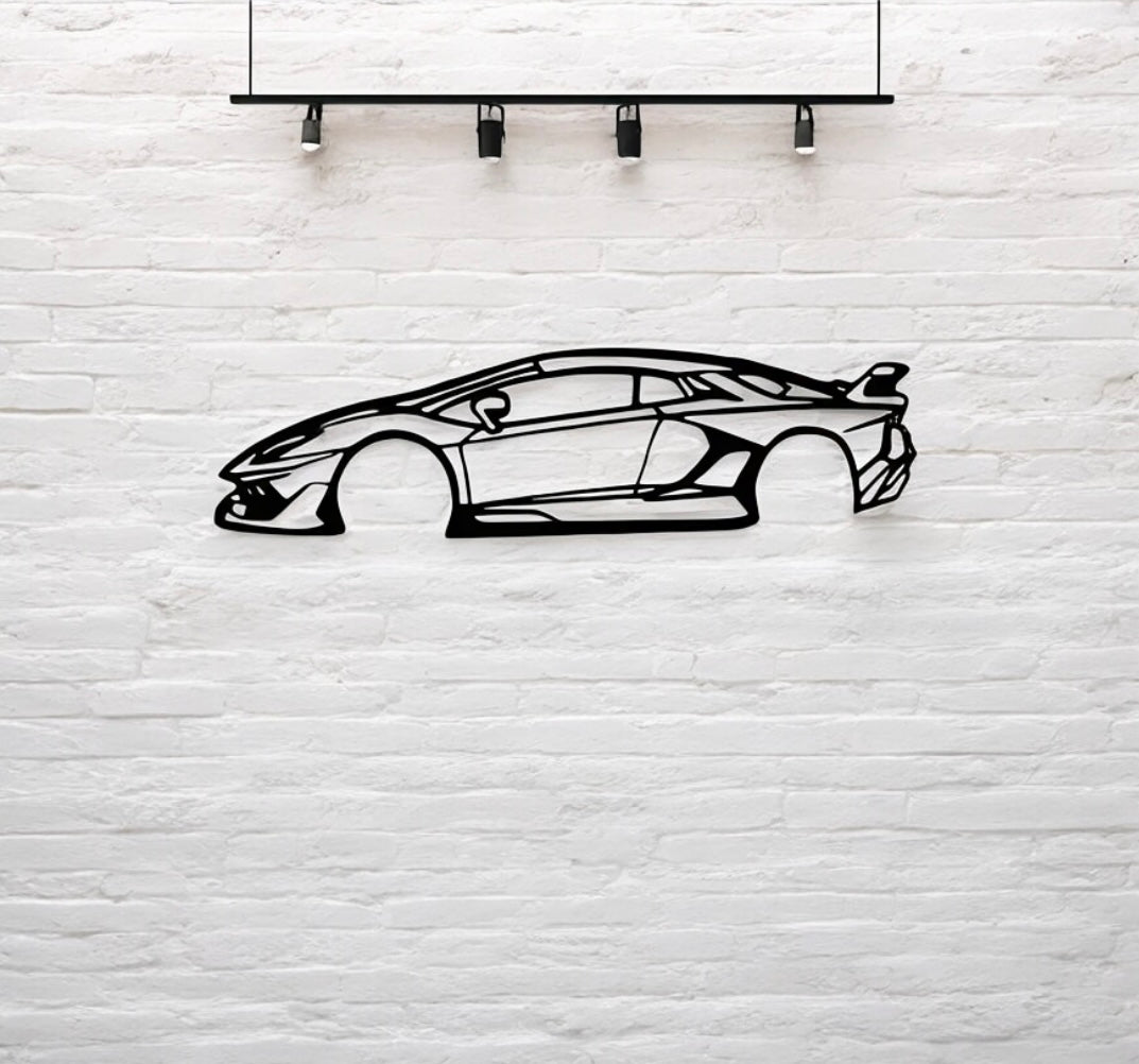Décoration murale Lamborghini en métal